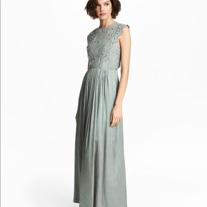 Gorgeous dusky green lace dress